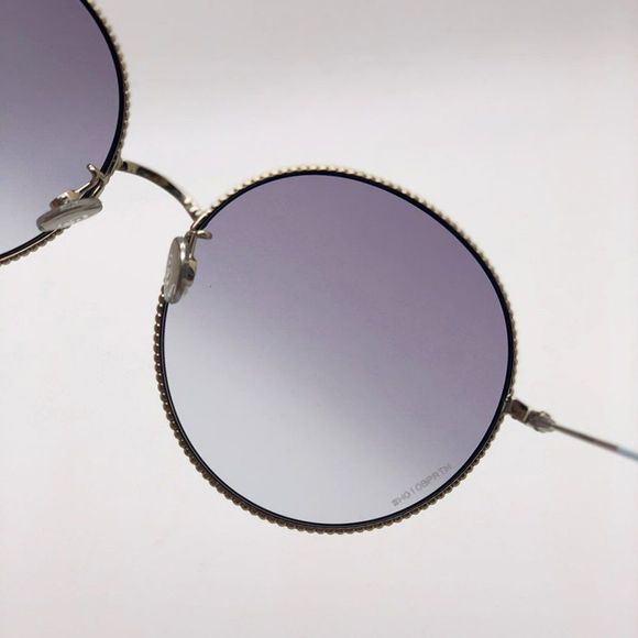  DIOR Sunglasses DIORSOCIETY 2F 03YG/SO  Gold Violet Gradient Round - Picture 6 of 11